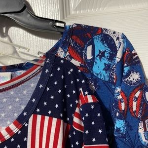 2Pk gently used Patriotic LuLaRoe Carly Tshirt dresses
